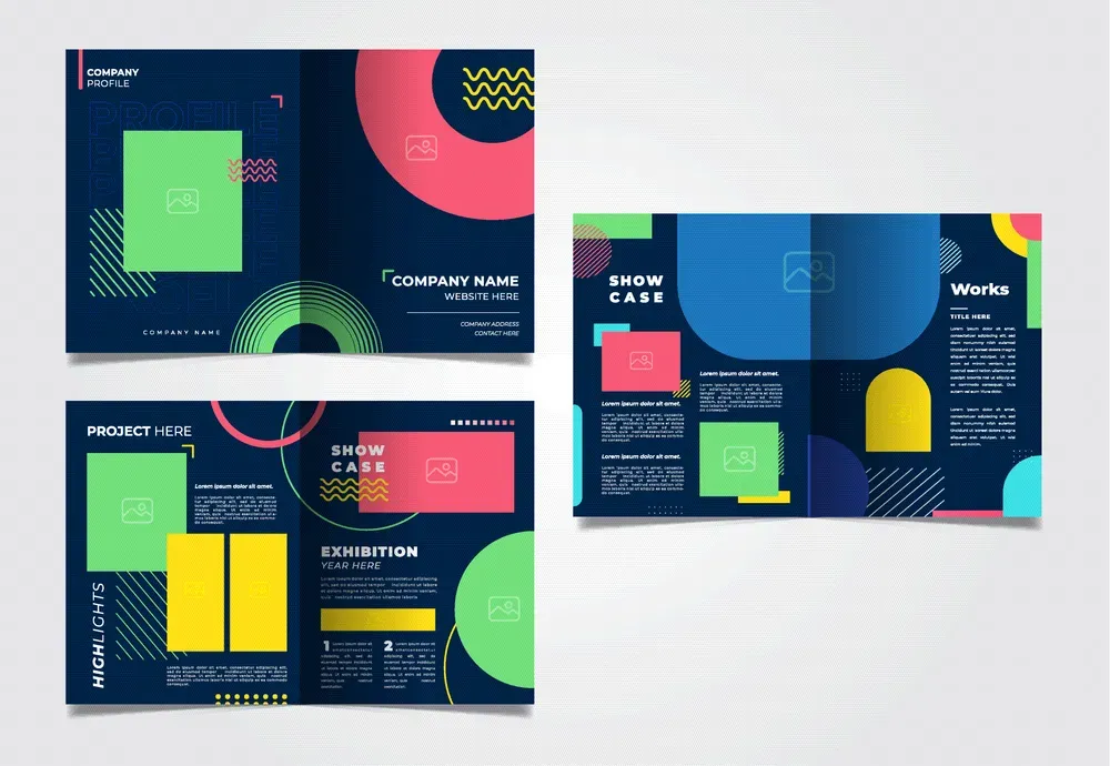 Colorful Creative A4 Print Size Bifold Brochure Corporate Business