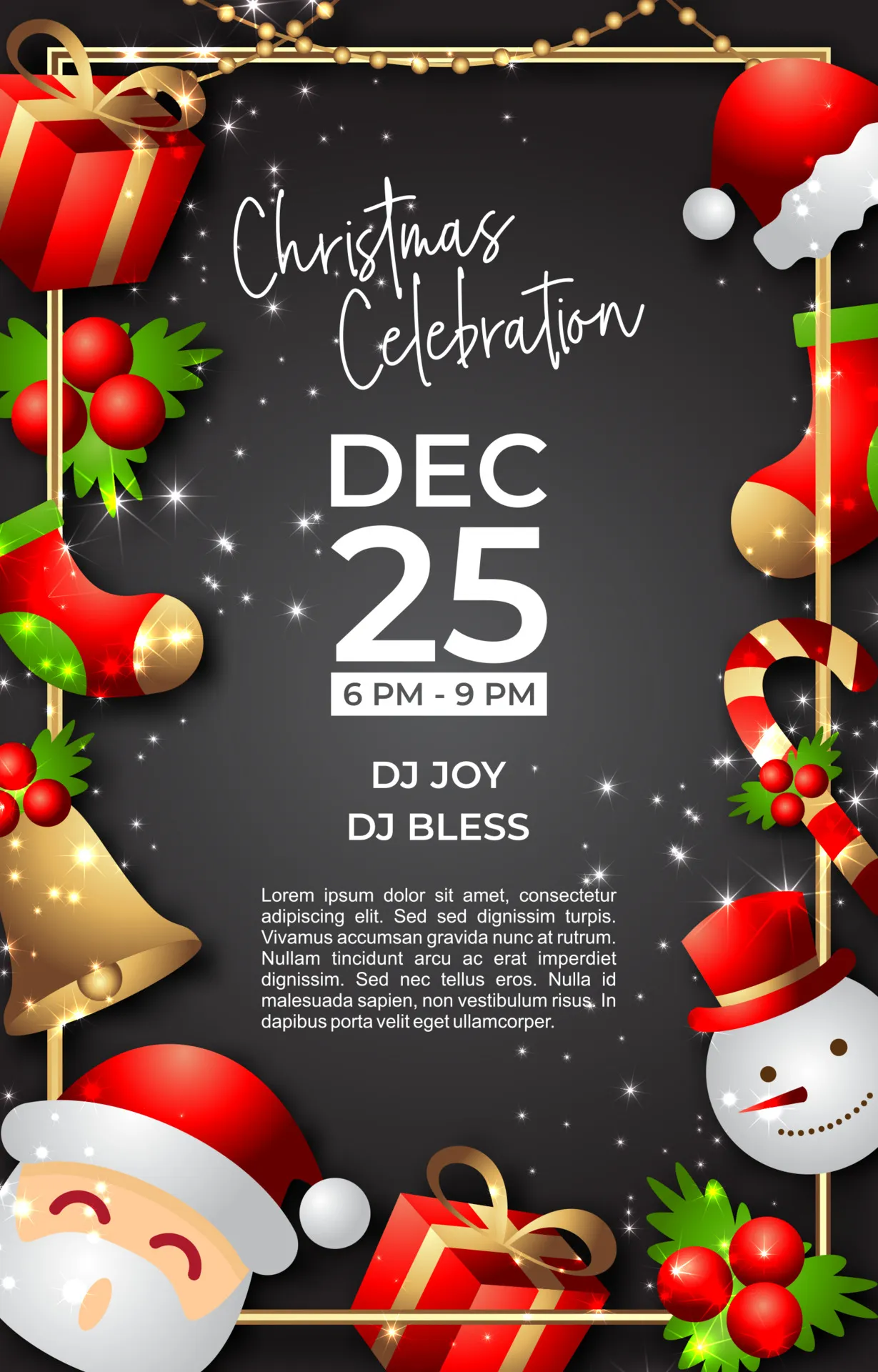 Christmas Celebration Poster Template