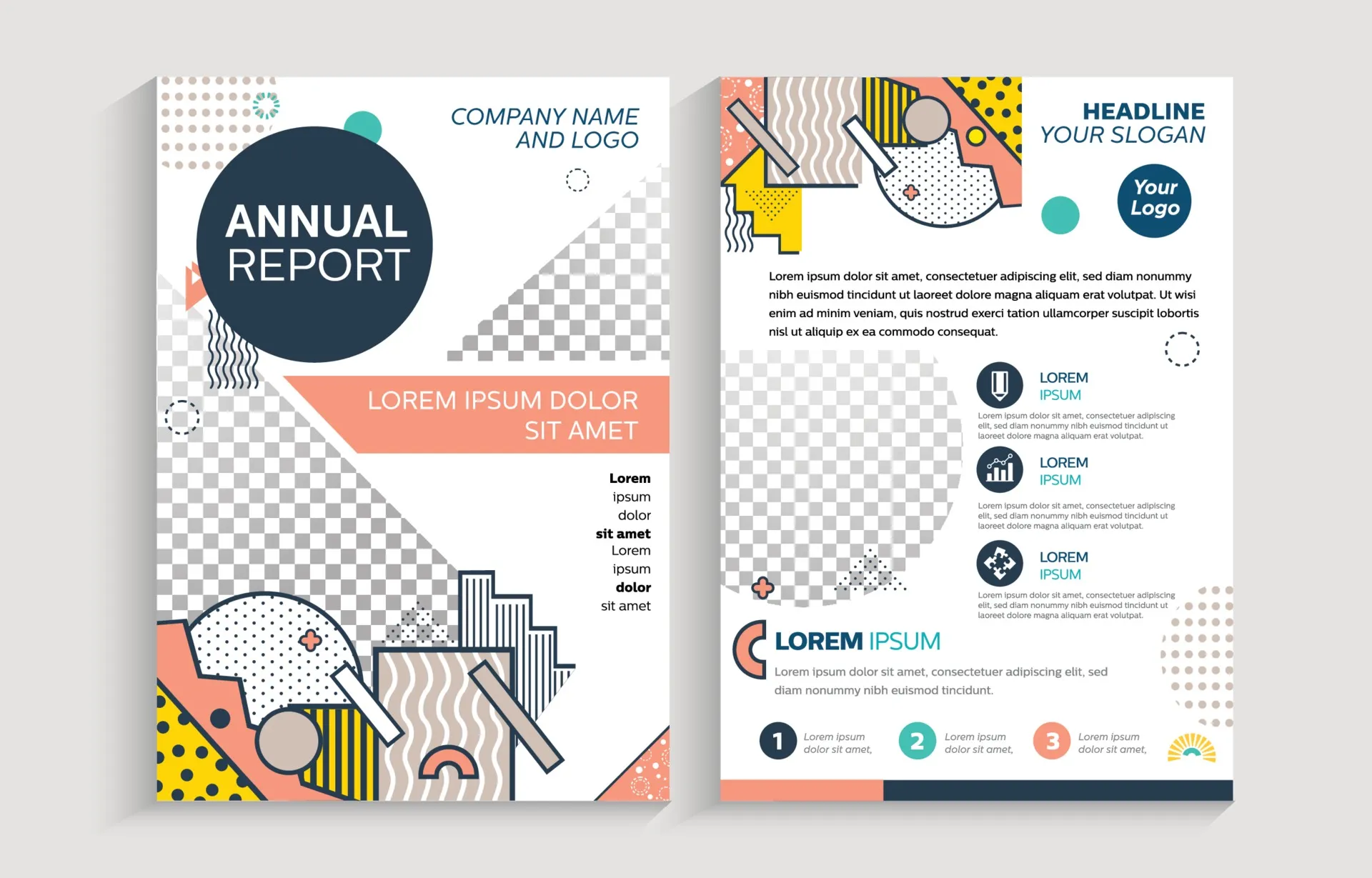 Annual Report with Soft Color Template