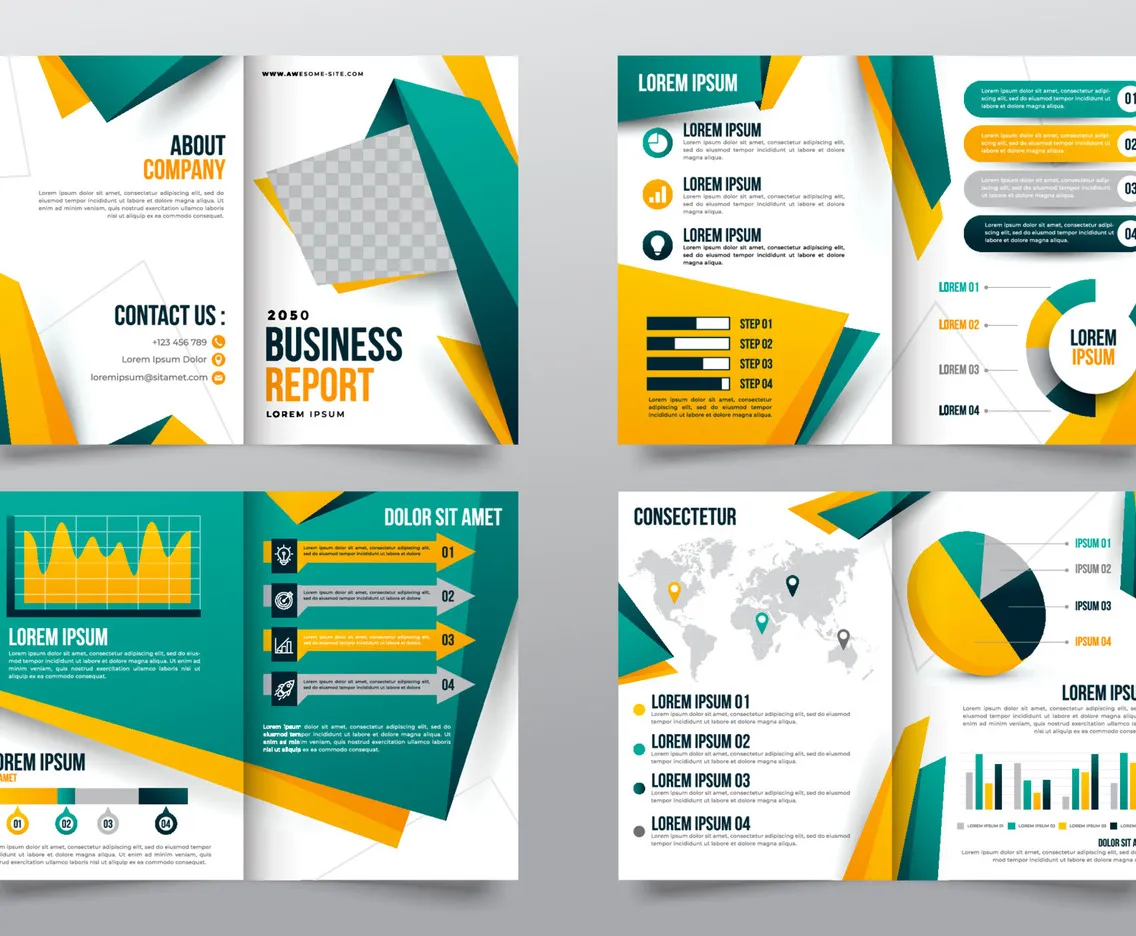Set of Creative Business Report