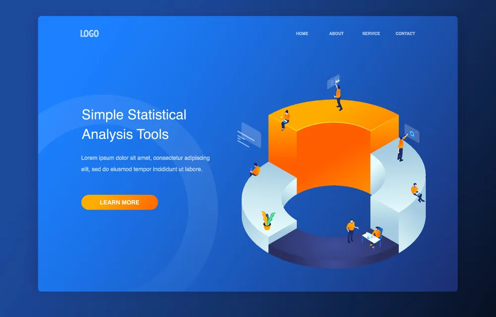 People Analyze Data On Donut Graph