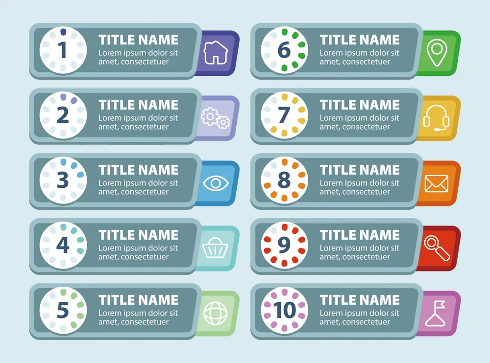 List Infographic Business Template