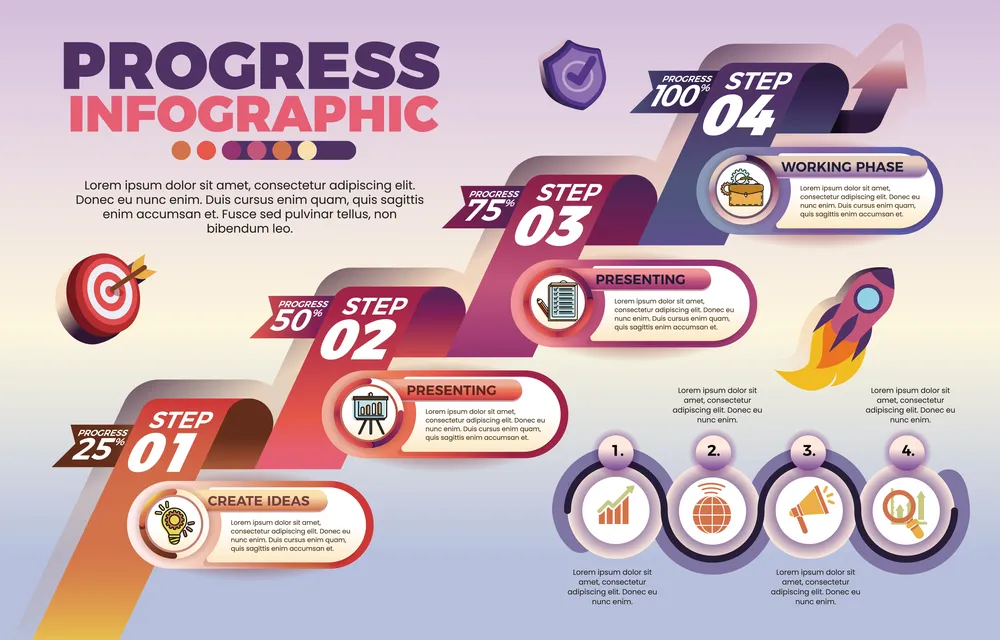 Progress Step Infographic