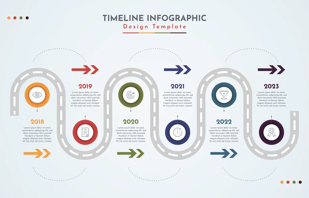 Timeline Infographic with Icon