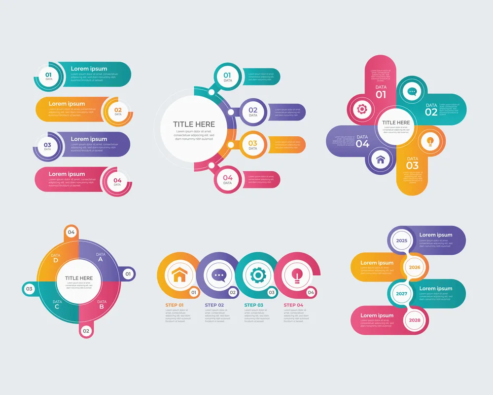 Colorful Infographic Elements Set