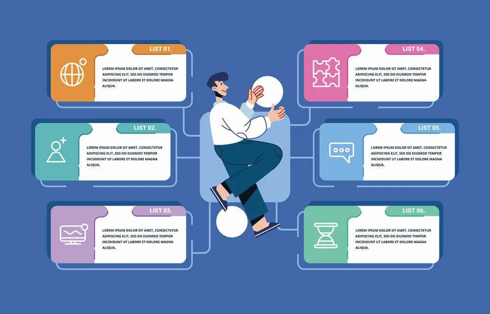 List Visualization Infographic Template