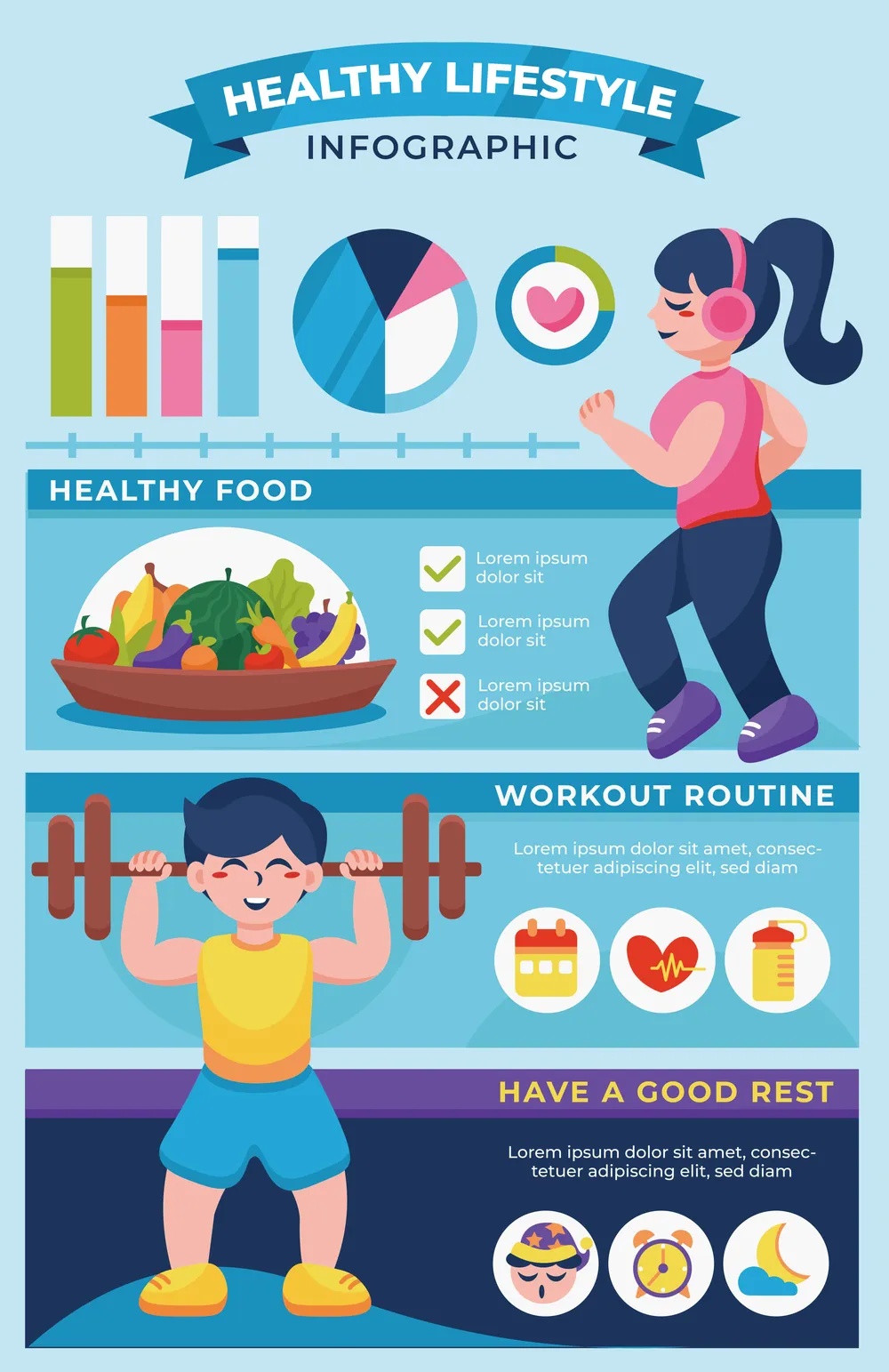 Healthy Lifestyle Infographic