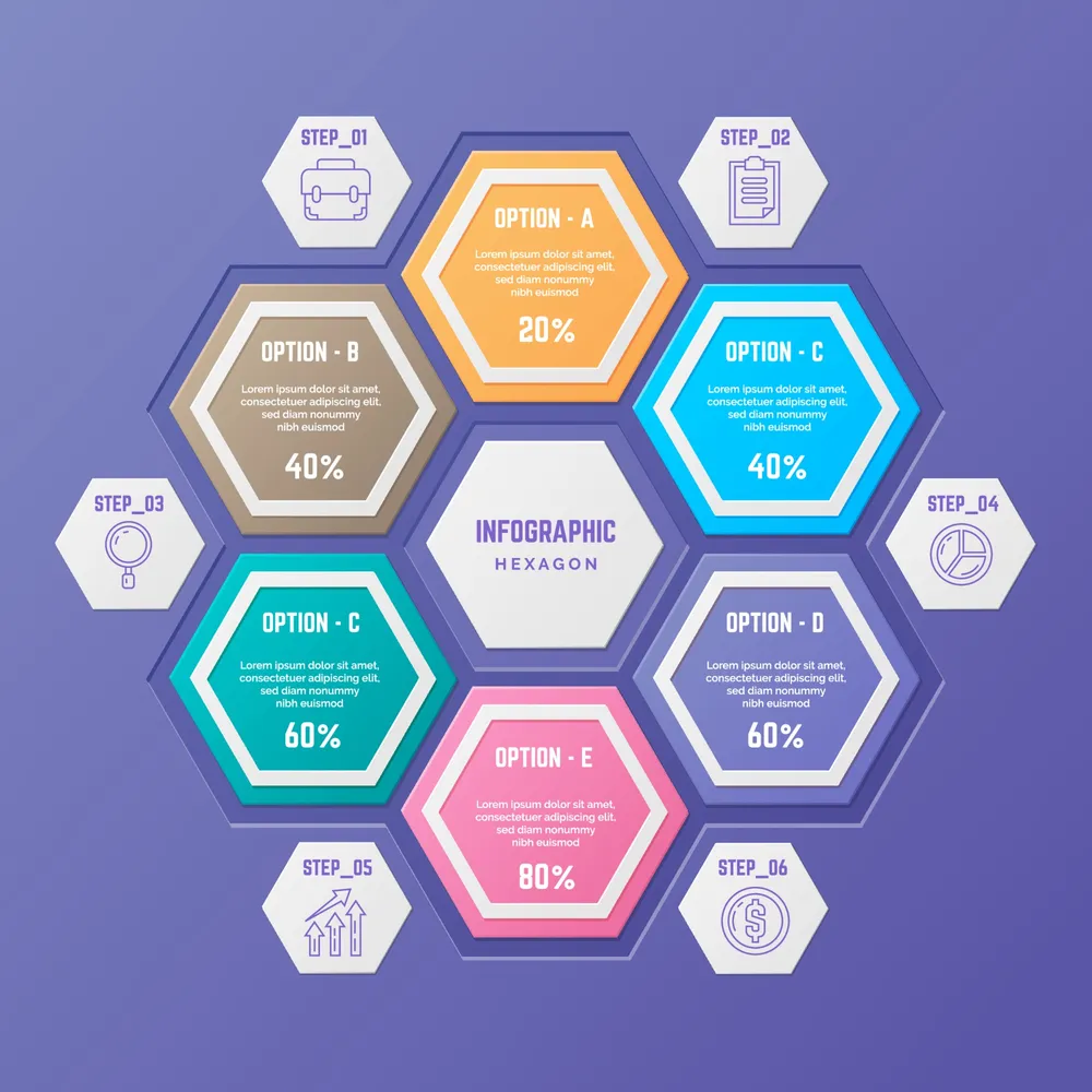 Infographic Element in Gradient Style