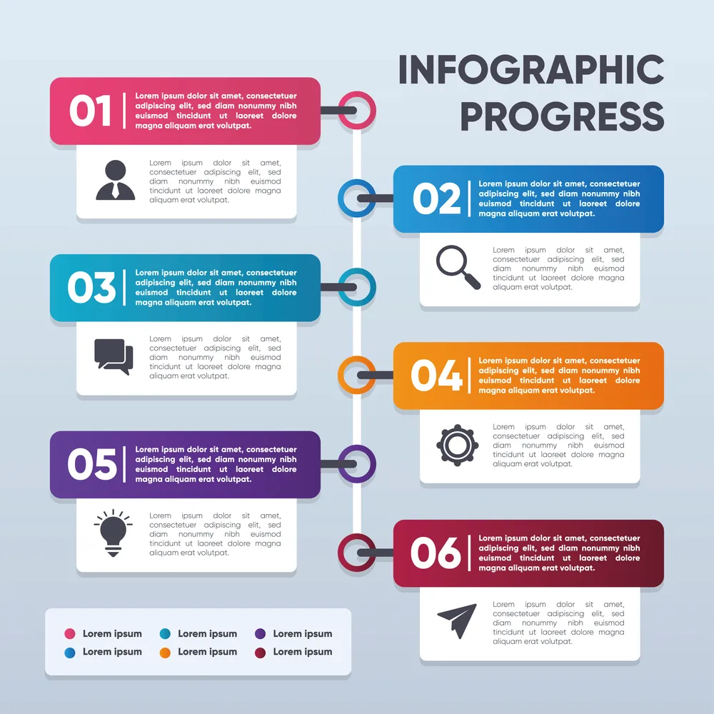 List Infographic Template Design for Business Presentation