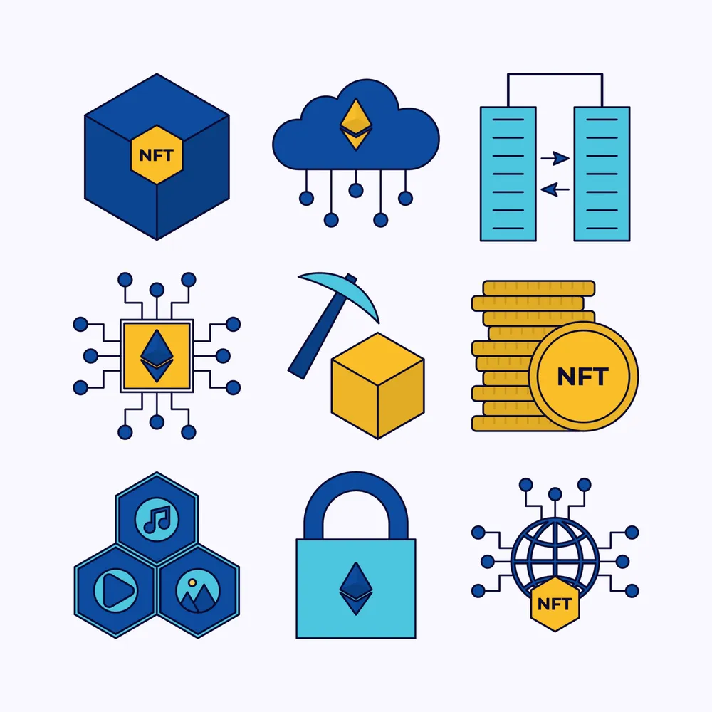 NFT Non Fungible Token Infographic Element