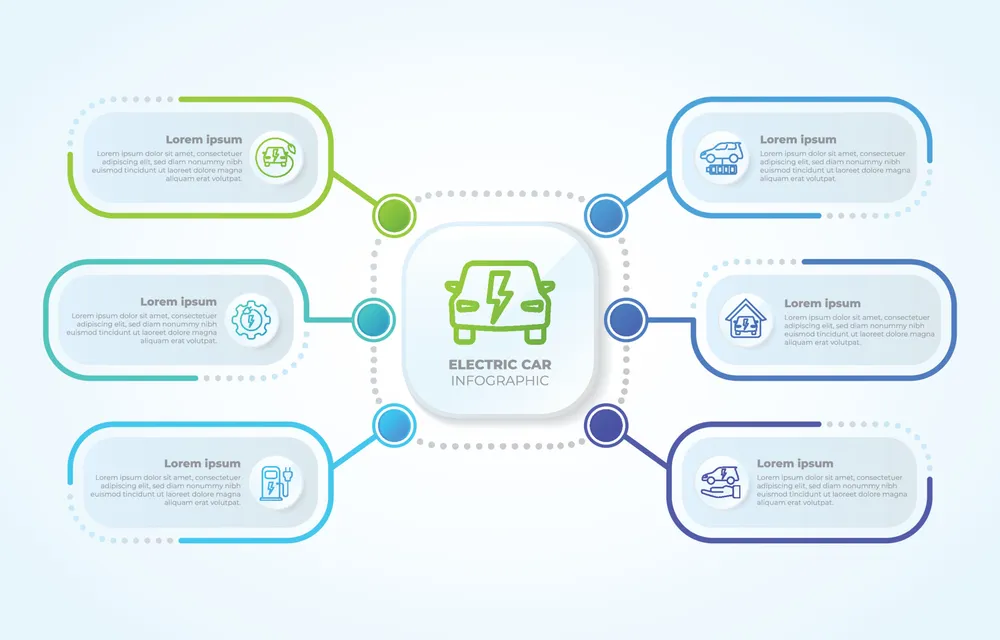 Electric Car Infographic Template Design