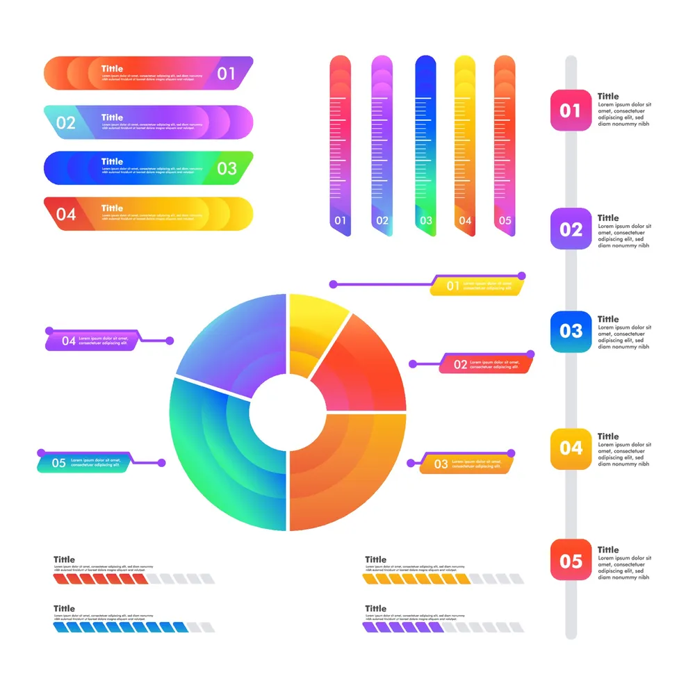 Colorful and Minimalist Infographic Elements