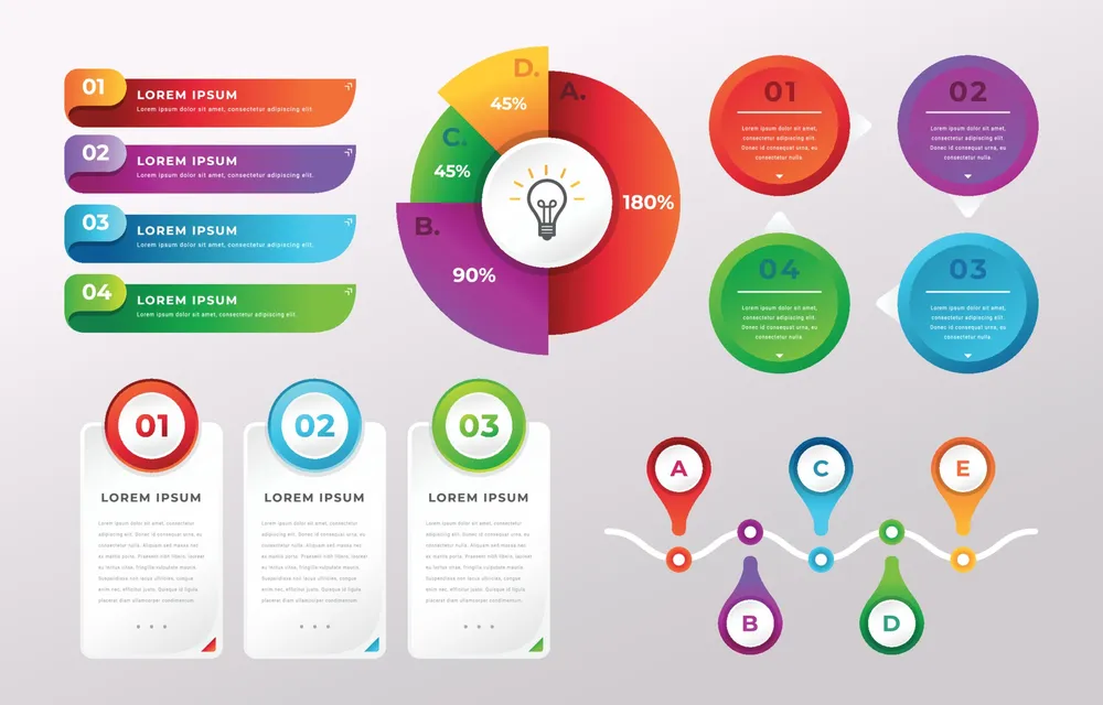 Simple and Colorful Infographic Elements