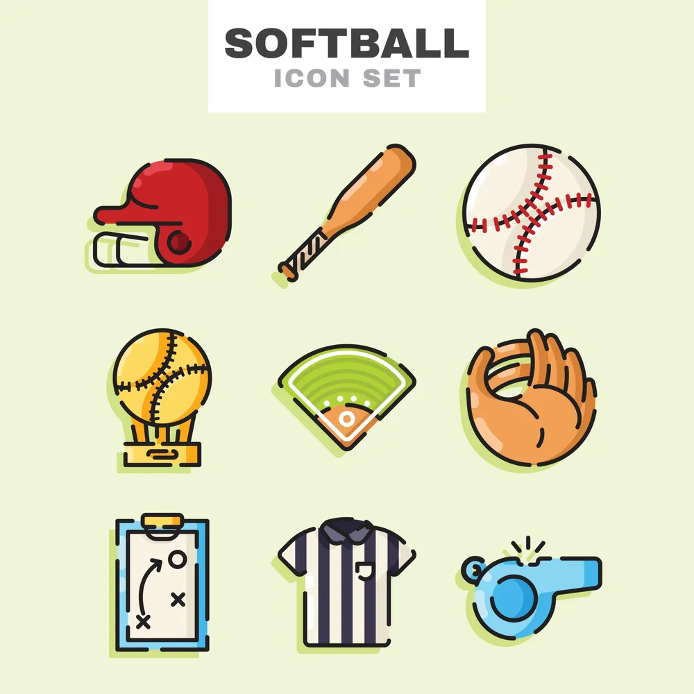 Softball Icon Set