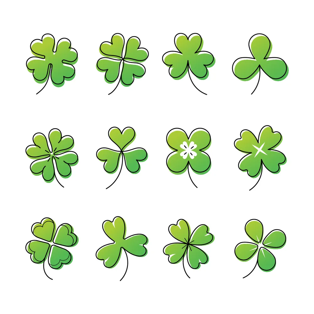 Clover Leaf Icon Set