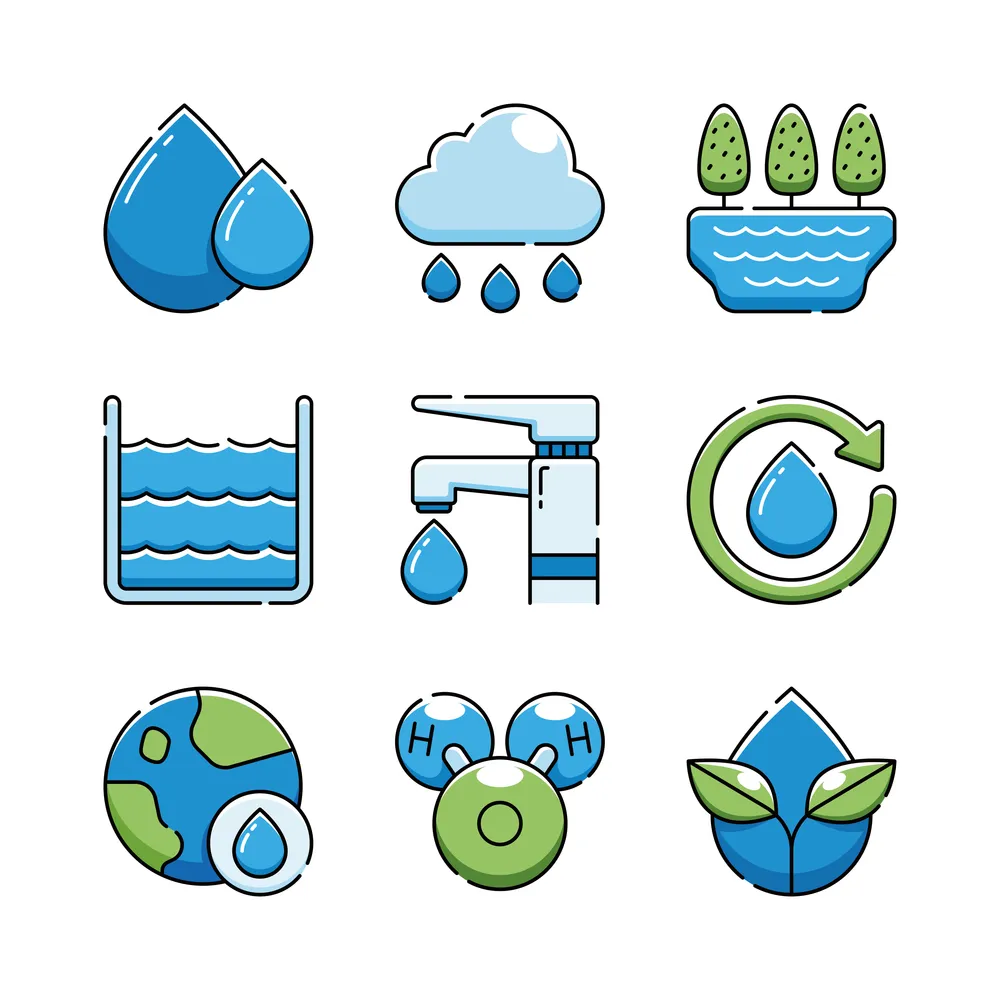 Water Icon Set Collection