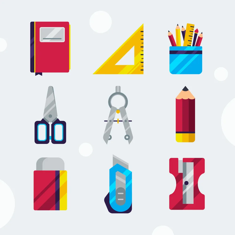 School Stationary Icon Collection