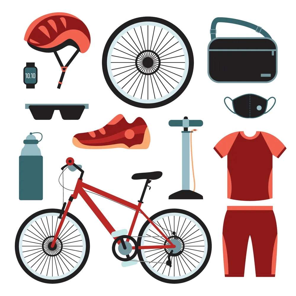 Bike Apparel Icon Set