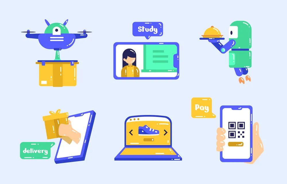 Contactless Technology Icon Set