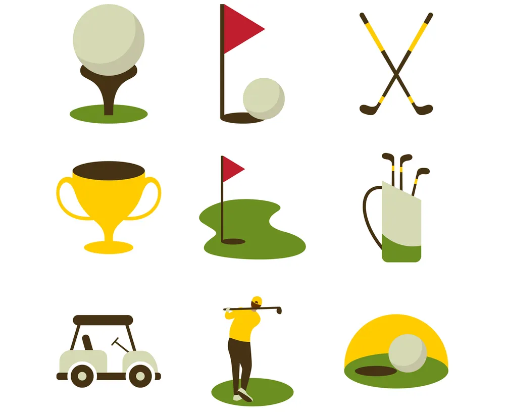 Golf Sport Icon Set