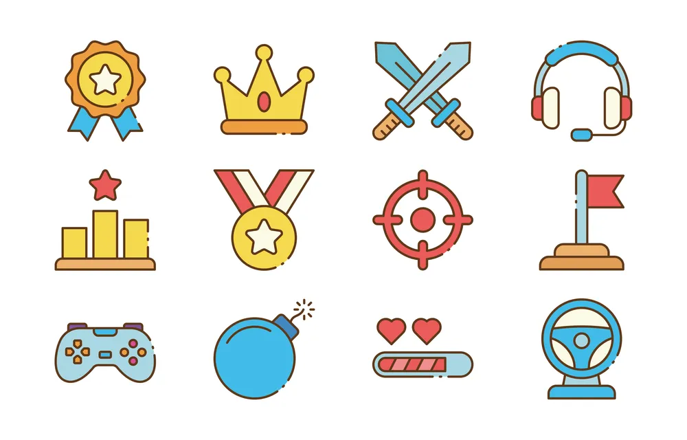 Games Icon Vector Collection