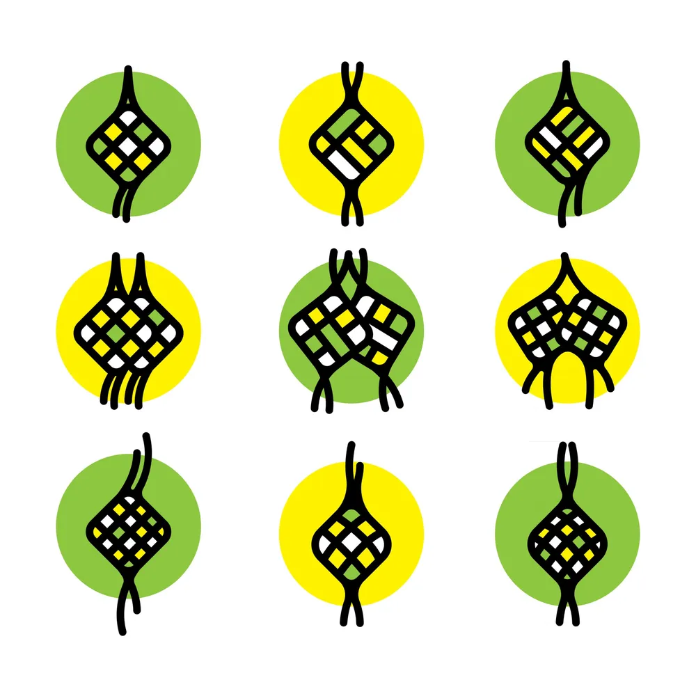 Simple Ketupat Icon Set