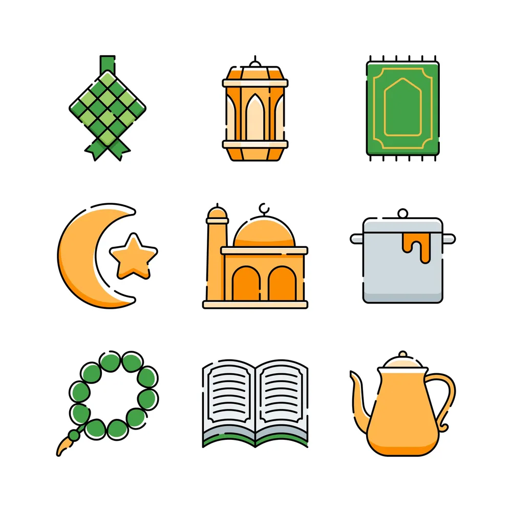 Ketupat Icon Set Design