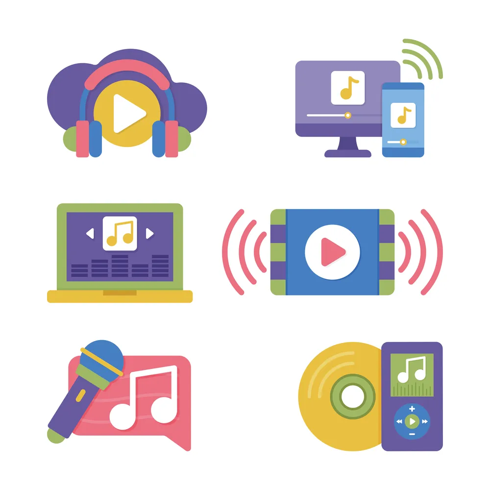 Music Streaming App Icon Set