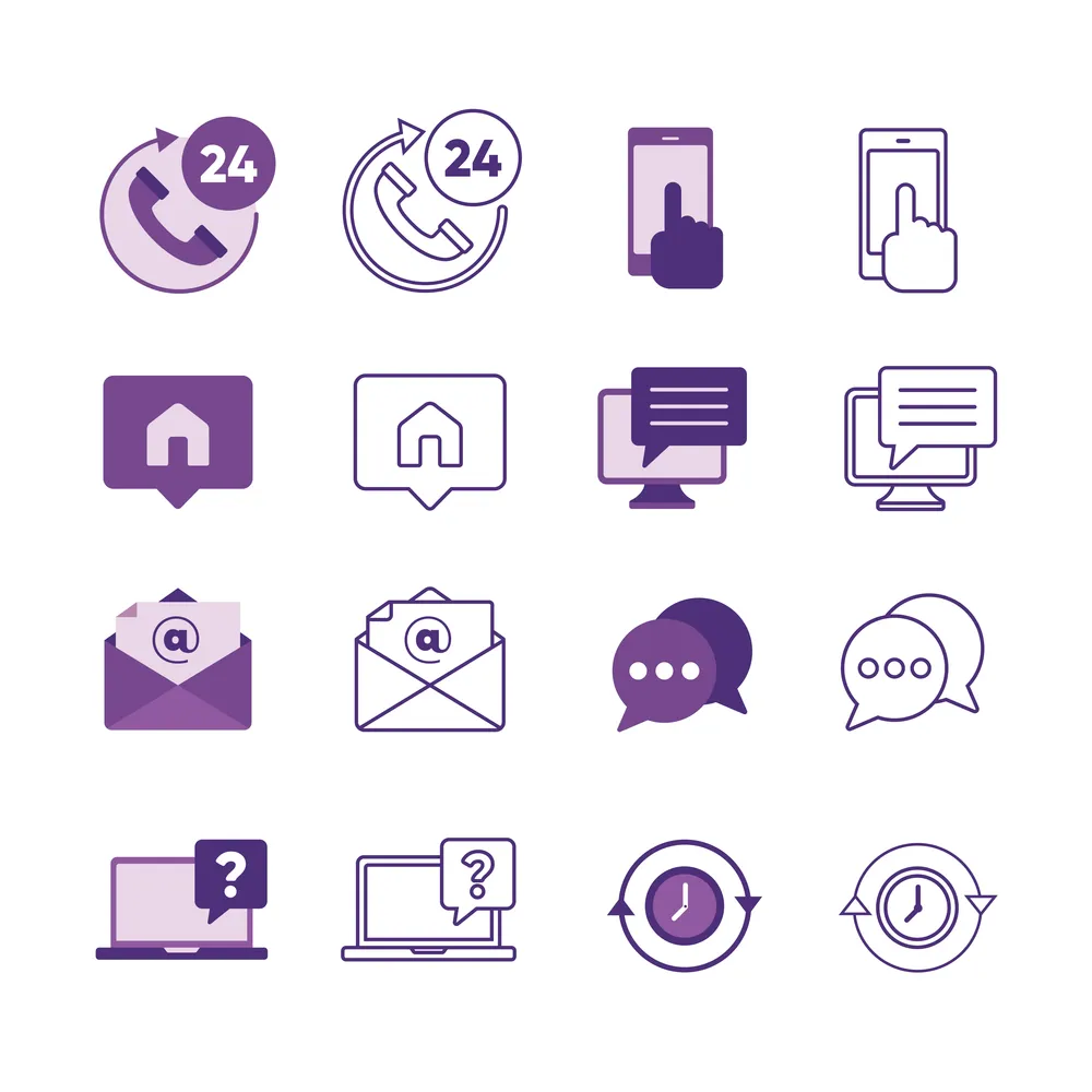 Business Card Icon Template Set