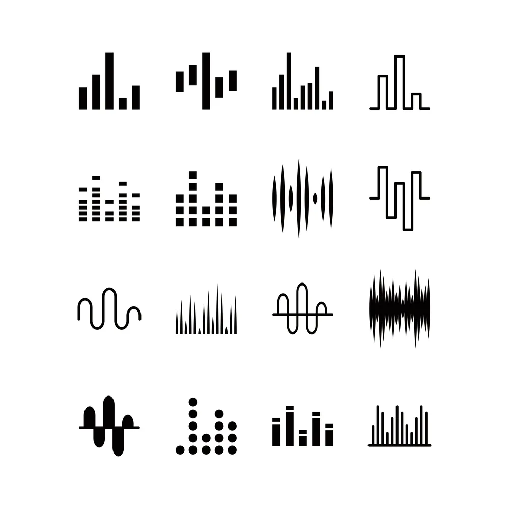 Sound Wave Icon Set Template