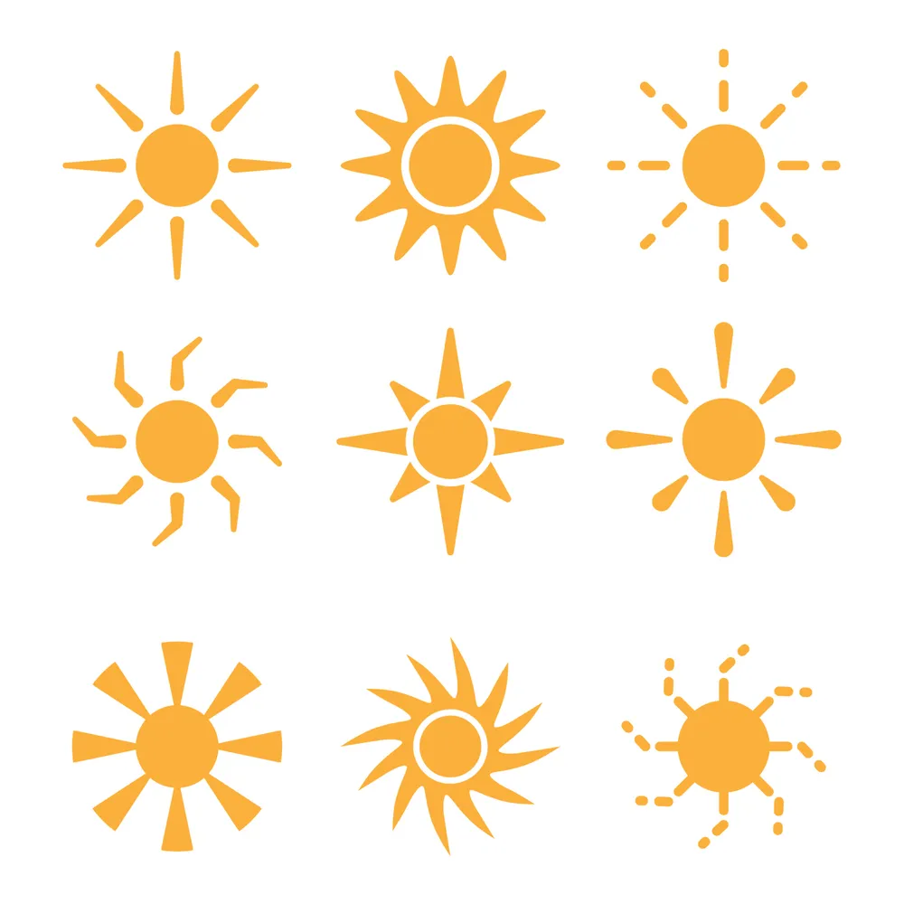 Set of Sun Element Icon