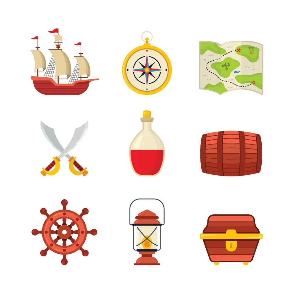 Set of Treasure Hunters Icons