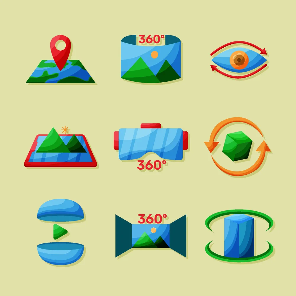 Set of Virtual Tour Icon