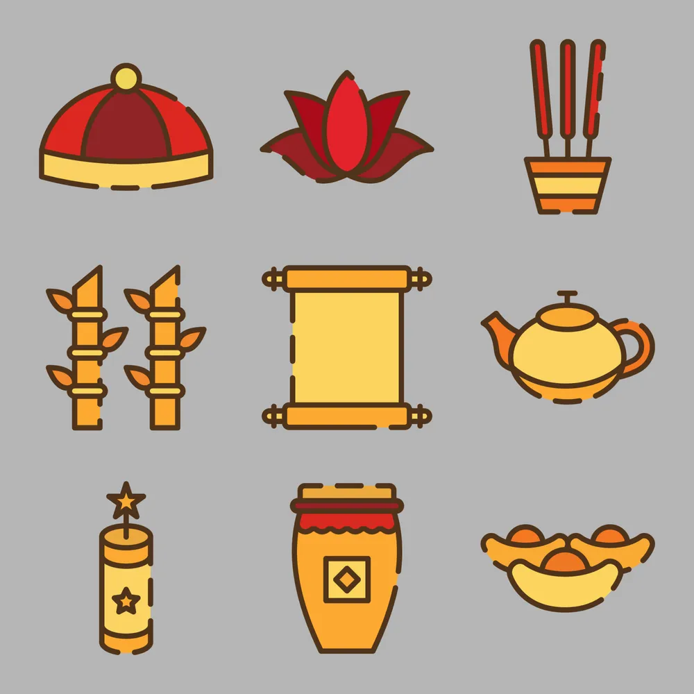 Chinese New Year Celebration Icons