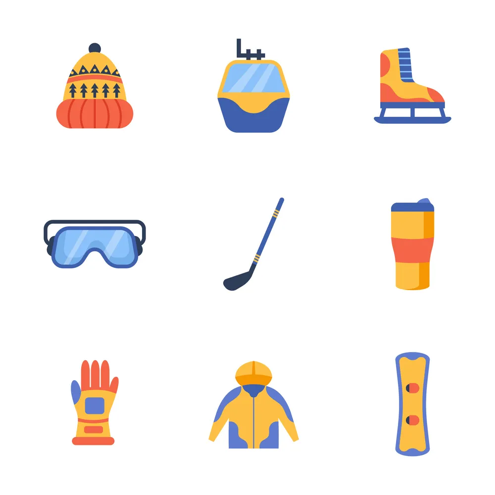Set of Winter Activity Icons