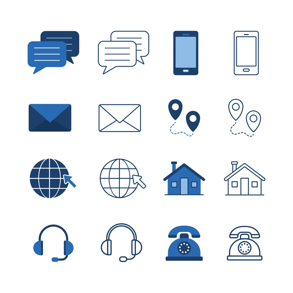 General Icons Collection Set for Business Card