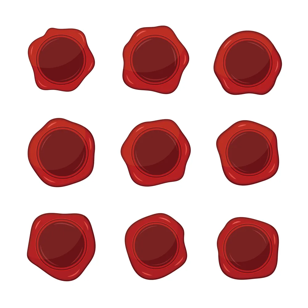 Wax Seal Stamps Icon Collection Set