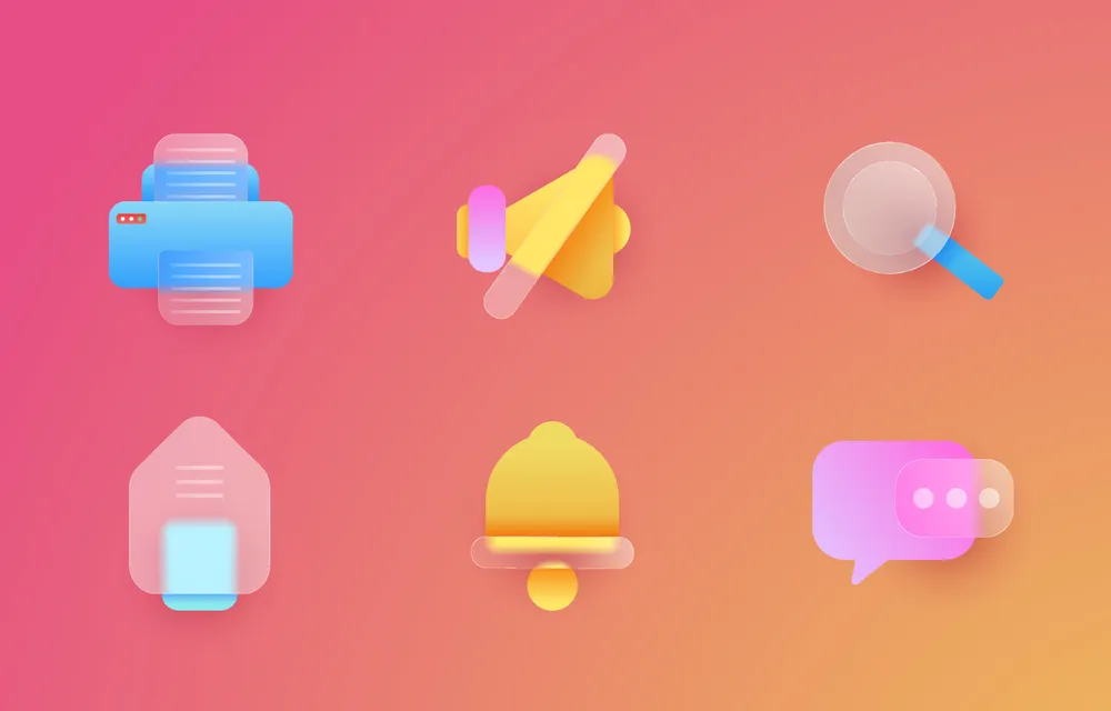 Simply Glass Morphism Ui Icon App