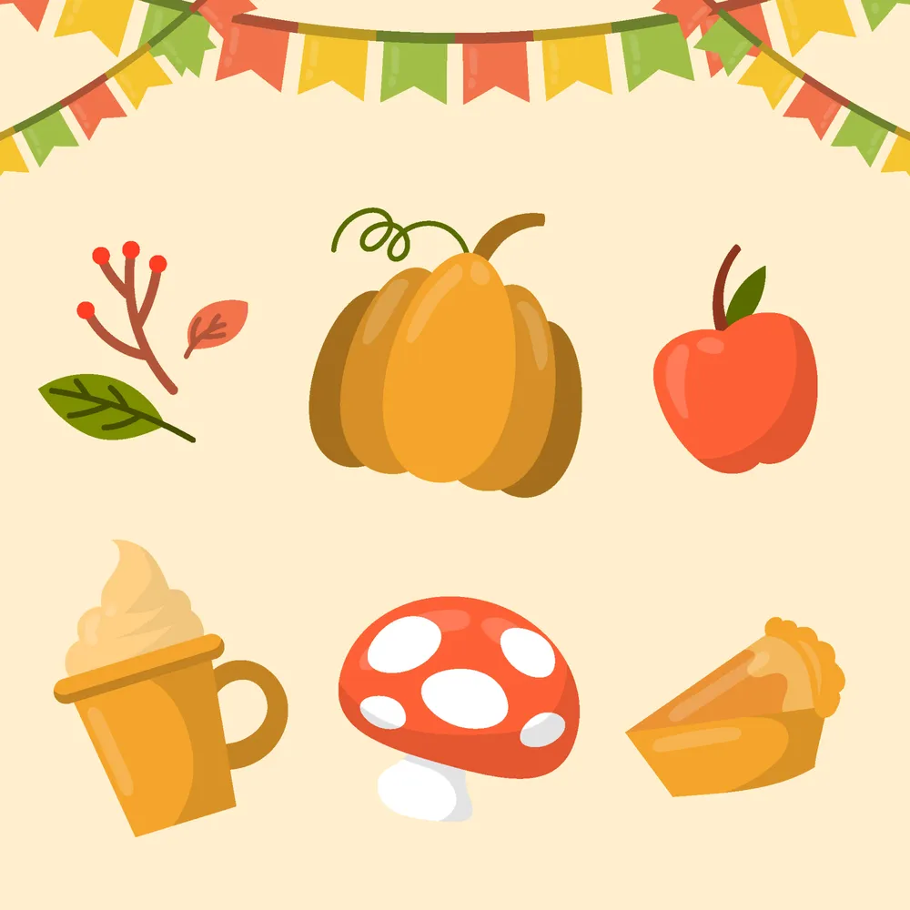 Fall Activity Pumpkin Hunt Icon Collection