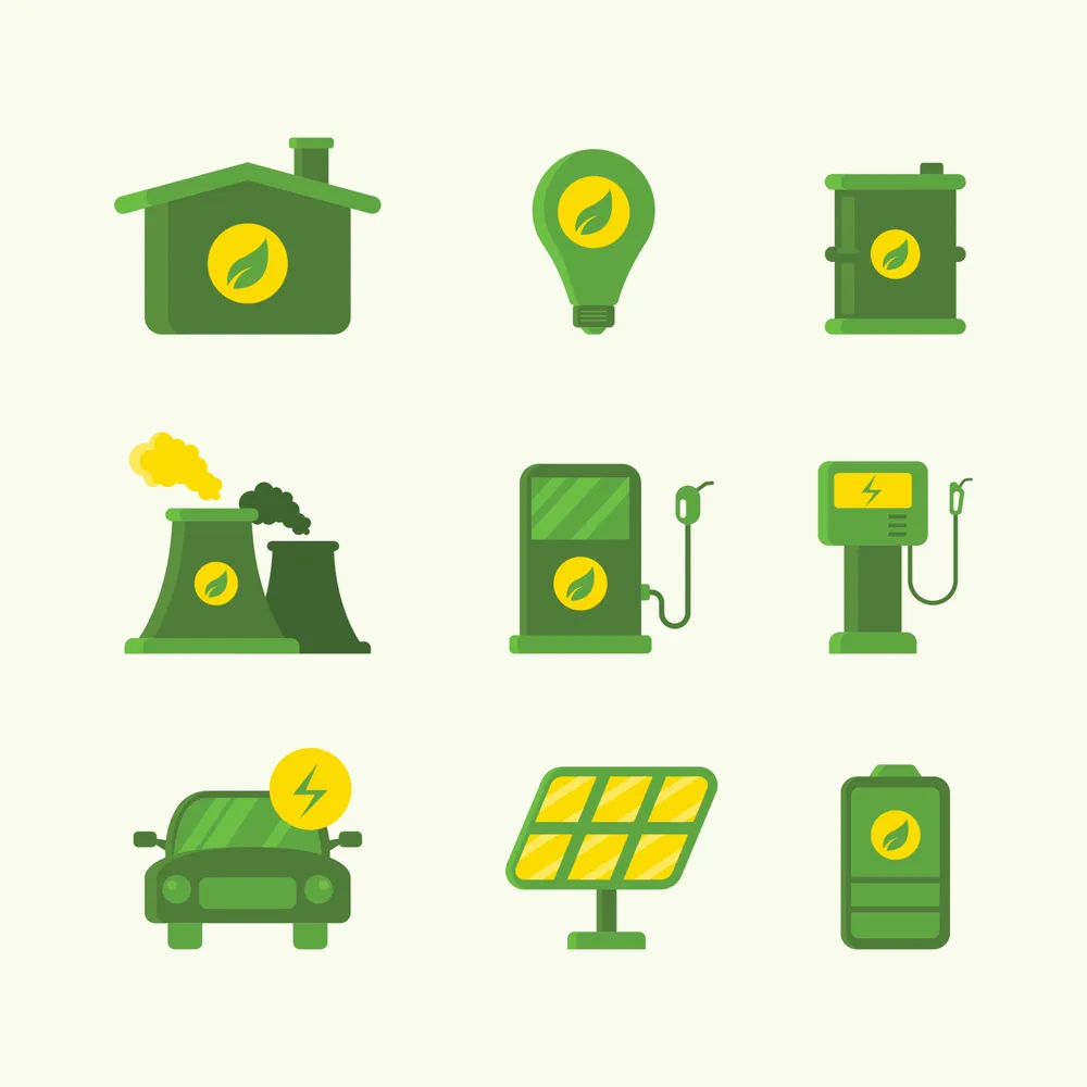 Set of Eco Green Technology Icons