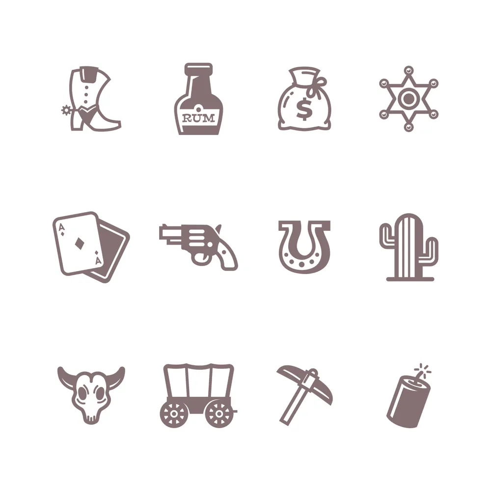 Set of Fictions Wild West Outline Icon