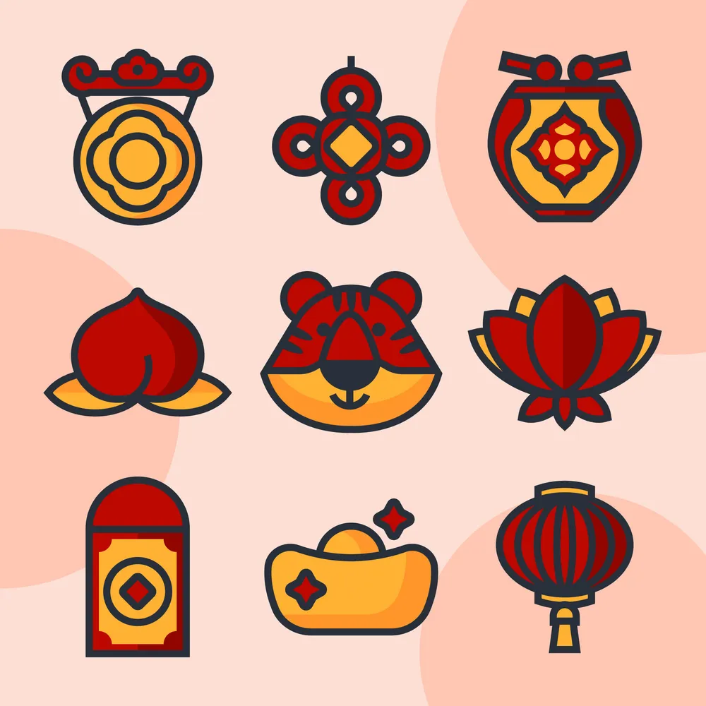 Set of Chinese New Year Icons