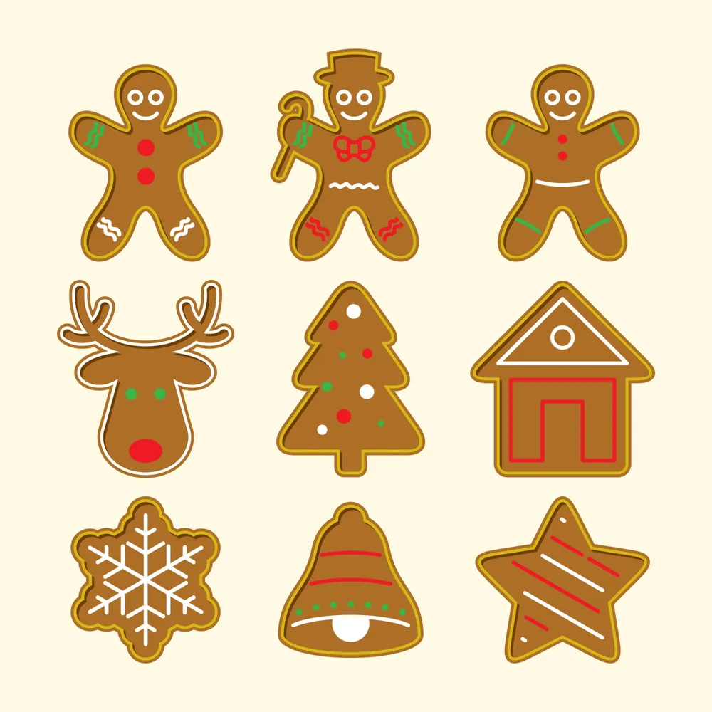 Christmas Cookies and Biscuits Icon Set