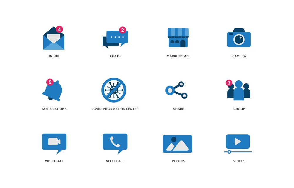 Social Media Actions Full Color Icon