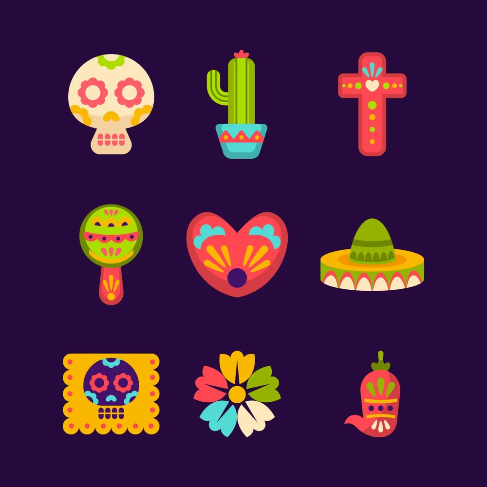Dia de Los Muertos Instruments Icons