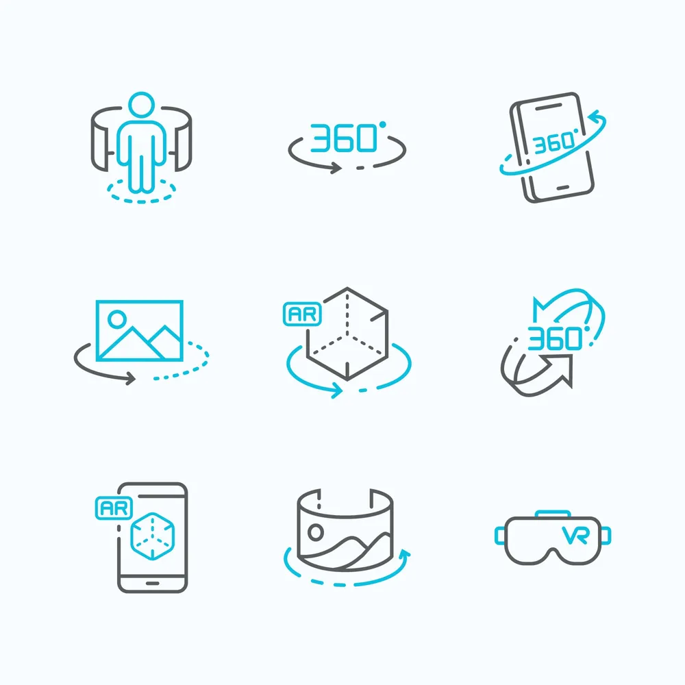 Set of Virtual And Augmeted Reality Icon