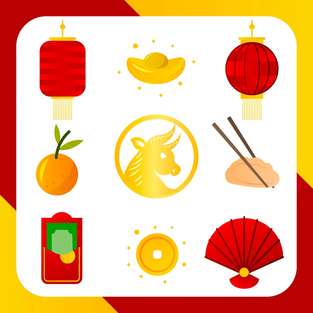 Simple Chinese New Year Icon Collection