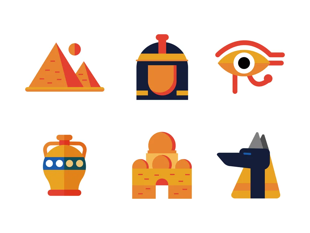 Collection Of Egypt Icons