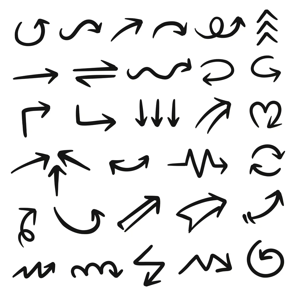 Arrow Doodle Collection Free Elements