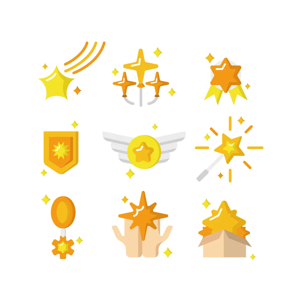 Sparkling Gold Stars